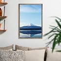 ArtzFolio An Inverted Image Of Mount Fuji | Canvas Painting for Bedroom &amp; Living Room | Antique Golden Frame | 20 x 30 inch (51 x 76 cms)