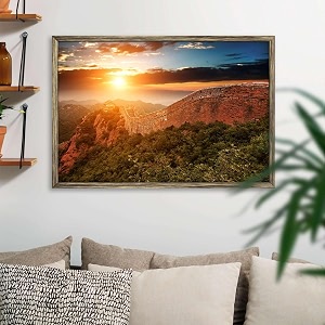 artzfolio the landmark great wall of china amp beijing d3  canvas painting for bedroom amp living room  antique golden frame  18 x 12 inch 46 x 30 cms