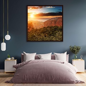 artzfolio the landmark great wall of china amp beijing d3  canvas painting for bedroom amp living room  dark brown frame  20 x 20 inch 51 x 51 cms
