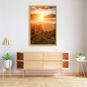 artzfolio the landmark great wall of china amp beijing d3  canvas painting for bedroom amp living room  golden frame  16 x 24 inch 41 x 61 cms