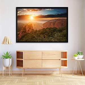 artzfolio the landmark great wall of china amp beijing d3  canvas painting for bedroom amp living room  black frame  175 x 12 inch 44 x 30 cms