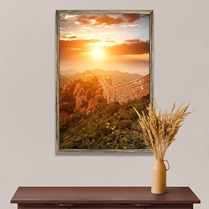 artzfolio the landmark great wall of china amp beijing d3  canvas painting for bedroom amp living room  antique golden frame  20 x 30 inch 51 x 76 cms