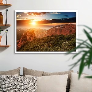 artzfolio the landmark great wall of china amp beijing d3  canvas painting for bedroom amp living room  white frame  24 x 16 inch 61 x 41 cms