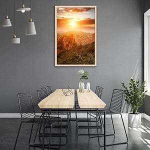 artzfolio the landmark great wall of china amp beijing d3  canvas painting for bedroom amp living room  natural brown frame  16 x 24 inch 41 x 61 cms