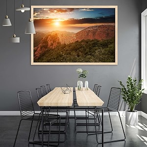 artzfolio the landmark great wall of china amp beijing d3  canvas painting for bedroom amp living room  natural brown frame  175 x 12 inch 44 x 30 cms