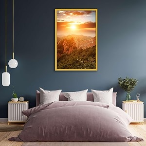 artzfolio the landmark great wall of china amp beijing d3  canvas painting for bedroom amp living room  golden frame  24 x 36 inch 61 x 91 cms