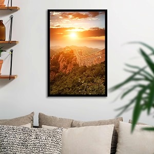 artzfolio the landmark great wall of china amp beijing d3  canvas painting for bedroom amp living room  black frame  24 x 36 inch 61 x 91 cms
