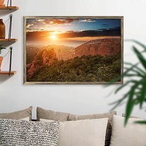 artzfolio the landmark great wall of china amp beijing d3  canvas painting for bedroom amp living room  antique golden frame  175 x 12 inch 44 x 30 cms
