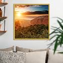 ArtzFolio The Landmark Great Wall Of China &amp; Beijing D3 | Canvas Painting for Bedroom &amp; Living Room | Golden Frame | 12 x 12 inch (30 x 30 cms)
