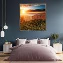 ArtzFolio The Landmark Great Wall Of China &amp; Beijing D3 | Canvas Painting for Bedroom &amp; Living Room | Antique Golden Frame | 20 x 20 inch (51 x 51 cms)