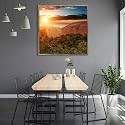 ArtzFolio The Landmark Great Wall Of China &amp; Beijing D3 | Canvas Painting for Bedroom &amp; Living Room | Antique Golden Frame | 28 x 28 inch (71 x 71 cms)
