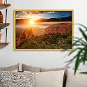 ArtzFolio The Landmark Great Wall Of China &amp; Beijing D3 | Canvas Painting for Bedroom &amp; Living Room | Golden Frame | 30 x 20 inch (76 x 51 cms)