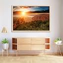 ArtzFolio The Landmark Great Wall Of China &amp; Beijing D3 | Canvas Painting for Bedroom &amp; Living Room | Natural Brown Frame | 24 x 16 inch (61 x 41 cms)