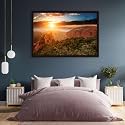 ArtzFolio The Landmark Great Wall of China &amp; Beijing D3 Canvas Painting Dark Brown Synthetic Frame 23.5inch x 16inch (59.7cms x 40.6cms)