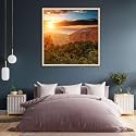 ArtzFolio The Landmark Great Wall Of China &amp; Beijing D3 | Canvas Painting for Bedroom &amp; Living Room | Natural Brown Frame | 24 x 24 inch (61 x 61 cms)