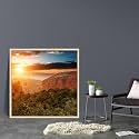 ArtzFolio The Landmark Great Wall Of China &amp; Beijing D3 | Canvas Painting for Bedroom &amp; Living Room | Natural Brown Frame | 20 x 20 inch (51 x 51 cms)