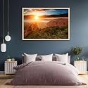 ArtzFolio The Landmark Great Wall Of China &amp; Beijing D3 | Canvas Painting for Bedroom &amp; Living Room | Natural Brown Frame | 18 x 12 inch (46 x 30 cms)