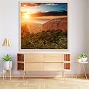 ArtzFolio The Landmark Great Wall Of China &amp; Beijing D3 | Canvas Painting for Bedroom &amp; Living Room | Natural Brown Frame | 12 x 12 inch (30 x 30 cms)