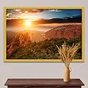 ArtzFolio The Landmark Great Wall Of China &amp; Beijing D3 | Canvas Painting for Bedroom &amp; Living Room | Golden Frame | 36 x 24 inch (91 x 61 cms)