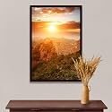 ArtzFolio The Landmark Great Wall Of China &amp; Beijing D3 | Canvas Painting for Bedroom &amp; Living Room | Dark Brown Frame | 12 x 18 inch (30 x 46 cms)