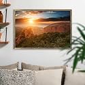 ArtzFolio The Landmark Great Wall Of China &amp; Beijing D3 | Canvas Painting for Bedroom &amp; Living Room | Antique Golden Frame | 17.5 x 12 inch (44 x 30 cms)