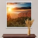 ArtzFolio The Landmark Great Wall Of China &amp; Beijing D3 | Canvas Painting for Bedroom &amp; Living Room | White Frame | 16 x 16 inch (41 x 41 cms)
