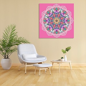 artzfolio mandala d1  canvas painting for bedroom amp living room  engineered wood frame  28 x 28 inch 71 x 71 cms