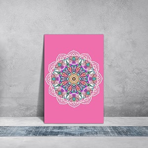 artzfolio mandala d1  canvas painting for bedroom amp living room  engineered wood frame  16 x 24 inch 41 x 61 cms