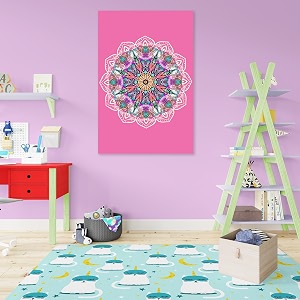 artzfolio mandala d1  canvas painting for bedroom amp living room  engineered wood frame  20 x 30 inch 51 x 76 cms