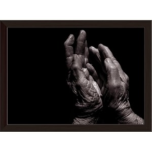 artzfolio older lady39s hands tabletop painting dark brown frame 135 x 10 inch 34 x 25 cms