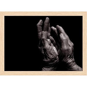 artzfolio older lady39s hands tabletop painting natural brown frame 135 x 10 inch 34 x 25 cms