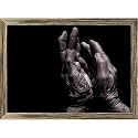 ArtzFolio Older Lady's Hands Tabletop Painting Antique Golden Frame 7.9 x 6 inch (20 x 15 cms)