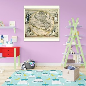 artzfolio photo of an old map d6  peel amp stick vinyl wall sticker for home amp wall decoration  28 x 28 inch 71 x 71 cms