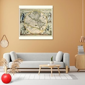 artzfolio photo of an old map d6  peel amp stick vinyl wall sticker for home amp wall decoration  54 x 54 inch 137 x 137 cms