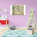 ArtzFolio Photo of an Old Map D6 | Peel &amp; Stick Vinyl Wall Sticker for Home &amp; Wall Decoration | 72 x 48 inch (183 x 122 cms)