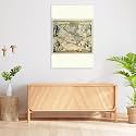 ArtzFolio Photo of an Old Map D6 | Peel &amp; Stick Vinyl Wall Sticker for Home &amp; Wall Decoration | 16 x 24 inch (41 x 61 cms)