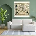 ArtzFolio Photo of an Old Map D6 | Peel &amp; Stick Vinyl Wall Sticker for Home &amp; Wall Decoration | 20 x 20 inch (51 x 51 cms)