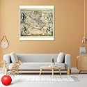 ArtzFolio Photo of an Old Map D6 | Peel &amp; Stick Vinyl Wall Sticker for Home &amp; Wall Decoration | 54 x 54 inch (137 x 137 cms)