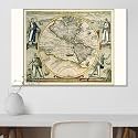 ArtzFolio Photo of an Old Map D6 | Peel &amp; Stick Vinyl Wall Sticker for Home &amp; Wall Decoration | 81 x 54 inch (206 x 137 cms)