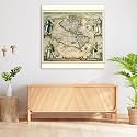 ArtzFolio Photo of an Old Map D6 | Peel &amp; Stick Vinyl Wall Sticker for Home &amp; Wall Decoration | 42 x 42 inch (107 x 107 cms)