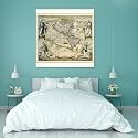 ArtzFolio Photo of an Old Map D6 | Peel &amp; Stick Vinyl Wall Sticker for Home &amp; Wall Decoration | 16 x 16 inch (41 x 41 cms)
