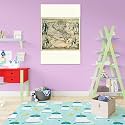 ArtzFolio Photo of an Old Map D6 | Peel &amp; Stick Vinyl Wall Sticker for Home &amp; Wall Decoration | 12 x 18 inch (30 x 46 cms)