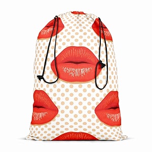 ArtzFolio Red Lips Reusable Sack Bag