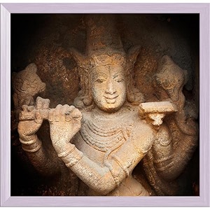 artzfolio sri ranganathaswamy temple india  premium canvas painting for bedroom amp living room  white wood frame  185 x 18 inch 47 x 46 cms