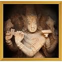 ArtzFolio Sri Ranganathaswamy Temple India | Premium Canvas Painting for Bedroom & Living Room | Golden Wood Frame | 20.6 x 20 inch (52 x 51 cms)