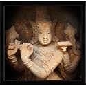 ArtzFolio Sri Ranganathaswamy Temple India | Premium Canvas Painting for Bedroom &amp; Living Room | Black Wood Frame | 18.5 x 18 inch (47 x 46 cms)