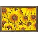 ArtzFolio Sunflower With Background | Paper Wall Poster Antique Golden Frame with Acrylic Glass | 13 x 9 inch (33 x 23 cms)