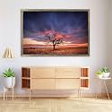 ArtzFolio Tree in the Flinders Ranges of South Australia | Premium Canvas Painting for Bedroom &amp; Living Room | Antique Golden Wood Frame | 23.5 x 16 inch (60 x 41 cms)