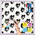 ArtzFolio Valentine Hearts D2 | Framed Magnetic Dry Erase White Board | Includes Magnet Buttons &amp; Markers | White Frame | 20 x 20 inch (51 x 51 cms)