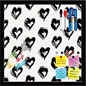 ArtzFolio Valentine Hearts D2 | Framed Magnetic Dry Erase White Board | Includes Magnet Buttons &amp; Markers | Black Frame | 16 x 16 inch (41 x 41 cms)
